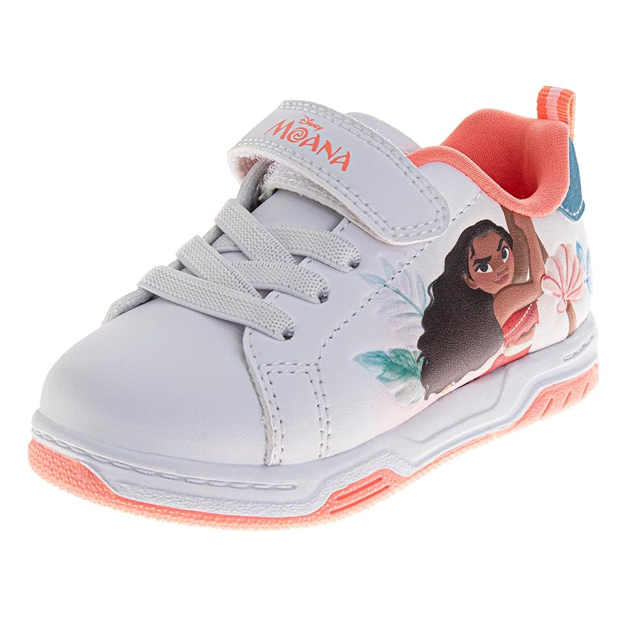 Disney Kids Moana Shoes for Girls - Strap Closure Laceless Sneakers Princess Pua HeiHei Shoe (Siz... | Amazon (US)