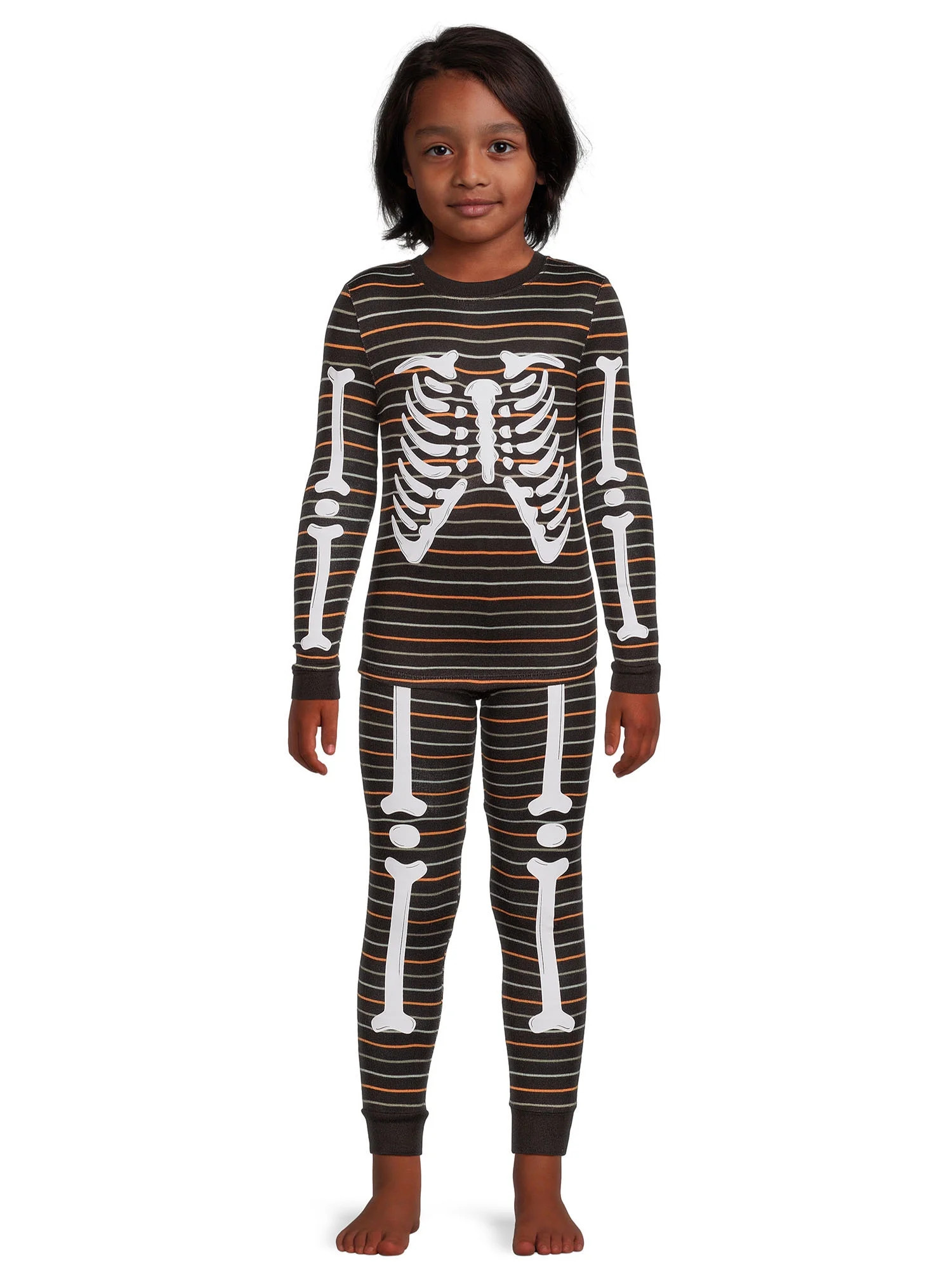 Wonder Nation Boys Halloween Long Sleeve Top and Pants, 2-Piece Sleep Pajama Set, Sizes 4-10 | Walmart (US)