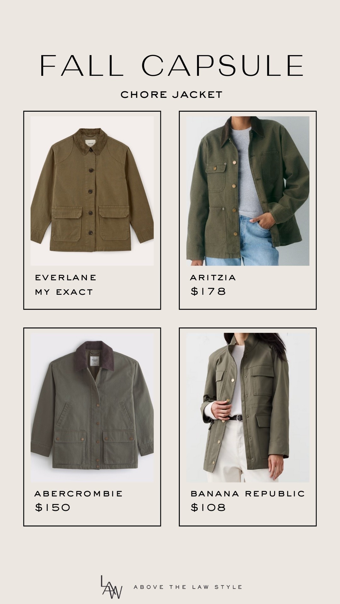 Fall Capsule: Chore Jacket

#LTKFindsUnder100 #LTKStyleTip #LTKFindsUnder50
