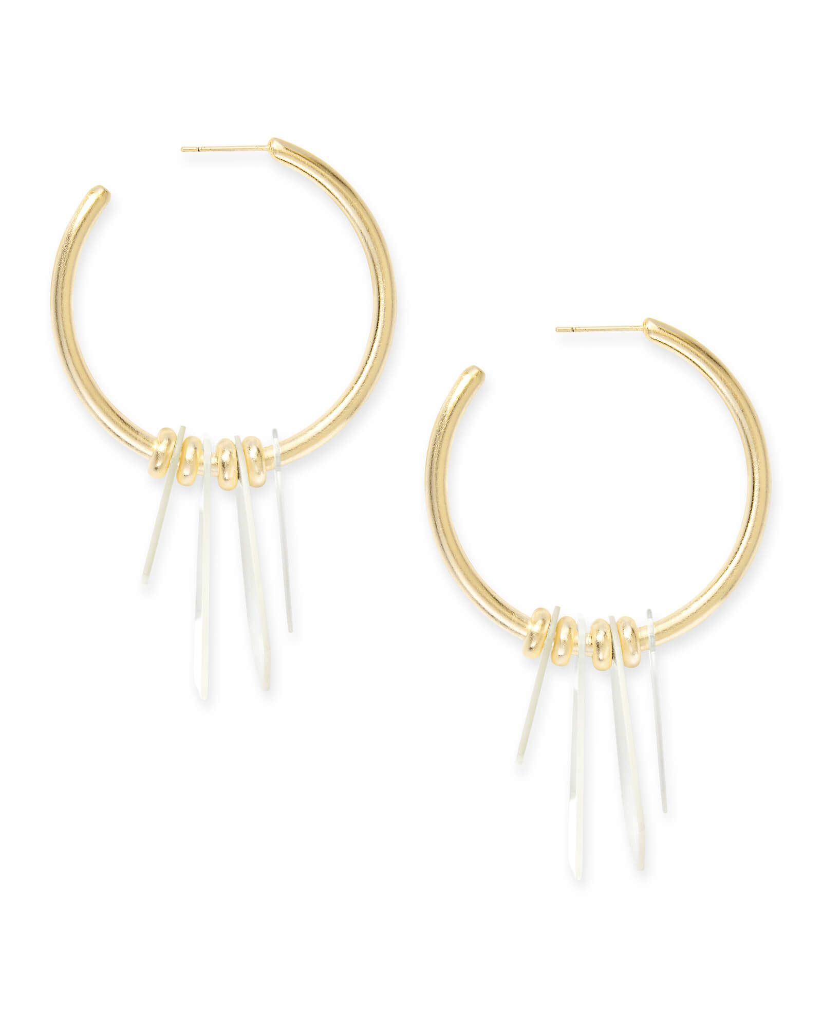 Gaby Gold Statement Earrings in Ivory Mix | Kendra Scott