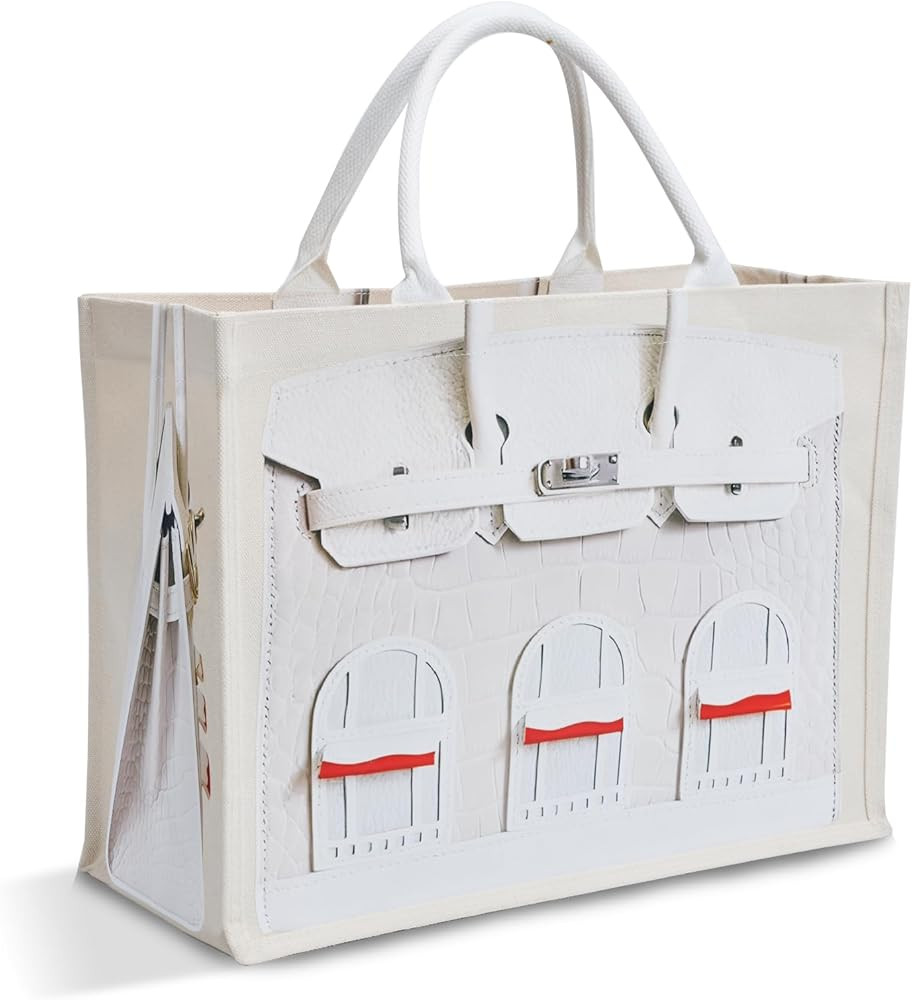 16oz Sturdy Canvas Tote Bag for Women, Luxury Illusion Print Handbag, Unique Bridesmaid Gift & Wo... | Amazon (US)
