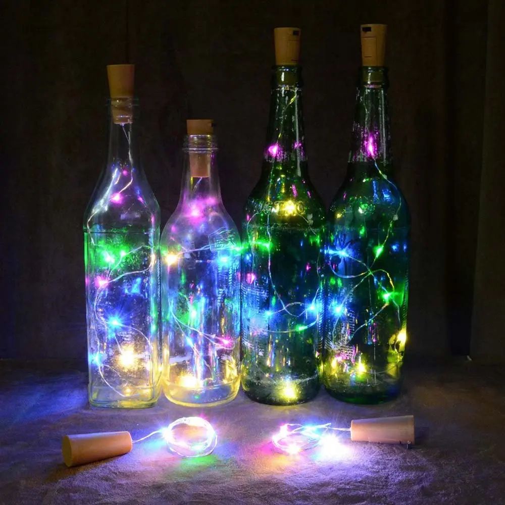 Wine Bottle Cork Lights Copper Wire String Lights for Wedding Festival Party Decor | Dresslily US