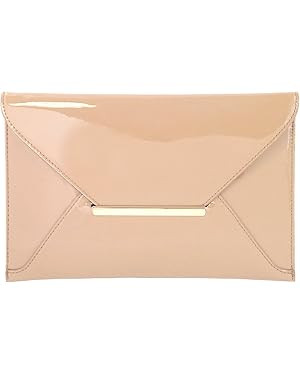 JNB Faux Patent Leather Envelope Candy Clutch Bag | Amazon (US)