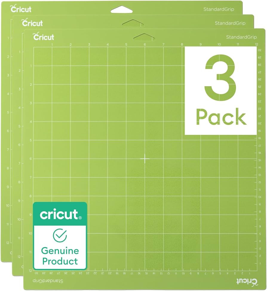 Cricut StandardGrip Machine Mats, 12" x 12", Reusable Cutting Mats for Crafts with Protective Fil... | Amazon (US)