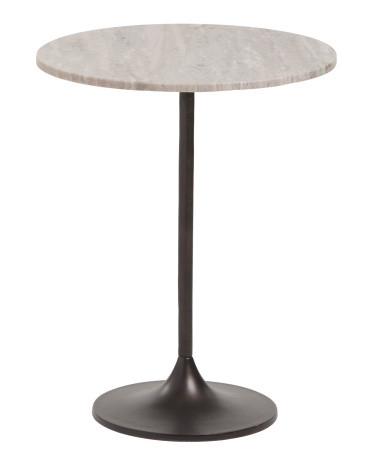 20in Marble With Metal Base Accent Table | Tables | Marshalls | Marshalls