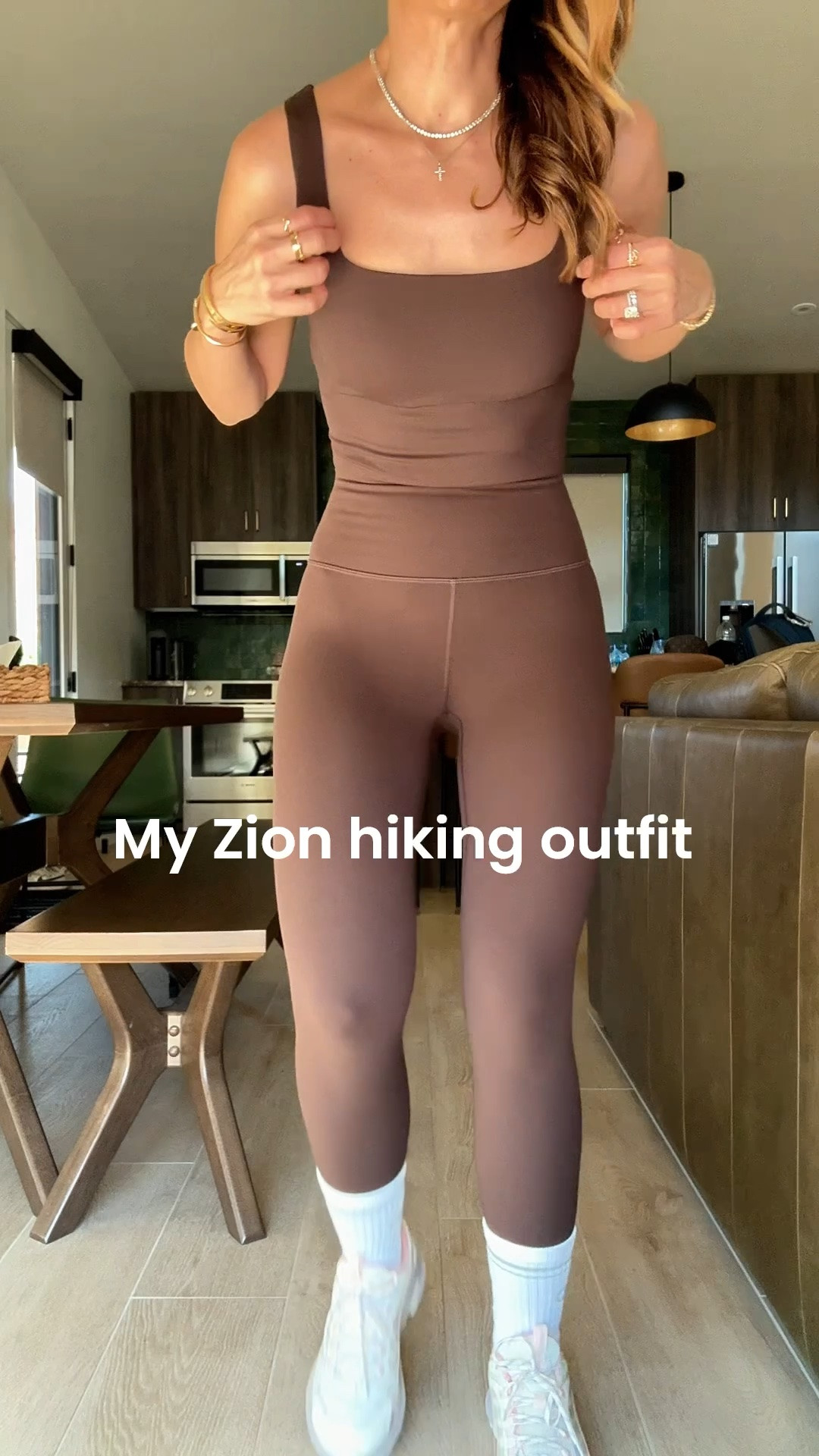 My Zion hiking outfit. Butterlift leggings in XXS. Matching tank top in XS. Merrell hiking shoes are TTS. Matching workout set. Matching workout outfit. Hiking style. Hiking outfit.

#LTKootd #LTKfitnessgoals #LTKActive