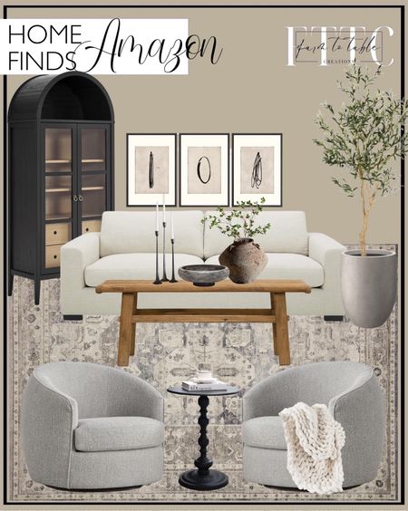 Amazon Home Finds.   Follow @farmtotablecreations on Instagram for more inspiration.


CHITA Swivel Barrel Chair, Modern Comfy Boucle Accent Chair for Living Room, Light Grey. Vintage Metal End Table, Matte Black Round Side Table Nightstand for Bedside or Sofa, Accent Table Decorative Small Space Living Room Bedroom Patio, Small Bar Pub Table.  Loloi II Hathaway Collection HTH-05 Steel / Ivory, Area Rug, Soft, Durable, Printed, Modern, Low Pile, Non-Shedding, Easy Clean, Living Room Rug. Amazon Brand - Stone & Beam Westview Extra Deep Down Filled Couch, 89"W Sofa, Cream. Bloomingville Reclaimed Elm Wood Coffee Table, Natural. Modway Nolan Modern Farmhouse 71" Tall Arched Storage Display Cabinet in Black Oak Wood Grain. Realead 6ft Faux Olive Tree, Tall Olive Tree Plants, Fake Potted Olive Silk Tree, Artificial Olive Trees for Modern Home Office Living Room Floor Decor Indoor. ante 21.7" H Weathered Concrete Tall Planter, Large Outdoor Indoor Decorative Pot with Drainage Hole. SIGNWIN Framed Canvas Print Wall Art Set Mid-Century Modern Paint Strokes Abstract Shapes Illustrations Modern Art Decorative. Retro Handmade Vase Pottery Pot Retro Stoneware Flower Pot. Uttermost Brixton 14" Wide Black Terracotta Modern Decorative Bowl. 3 Pcs Faux Stems Artificial Branches for Vase Greenery Stems Faux Branches for Vase Plant. Iron Taper Candle Holder. Adyrescia Chunky Knit Blanket Throw.  Amazon Home. Amazon Home Finds. Amazon Prime. Affordable Decor. Living Room Decor. 

#LTKfindsunder50 #LTKhome #LTKsalealert