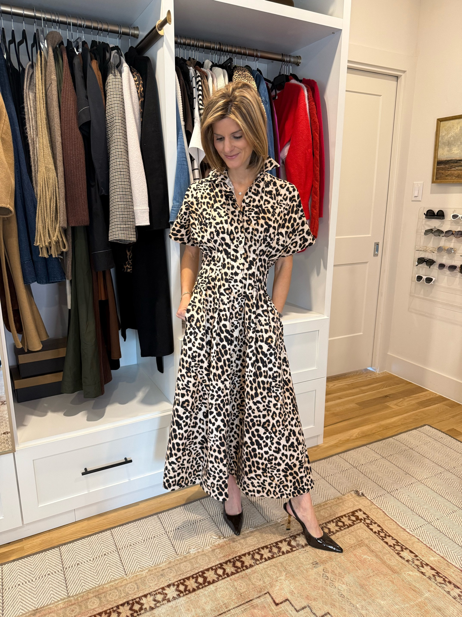 Wearing size XS in Anthropologie dress 
