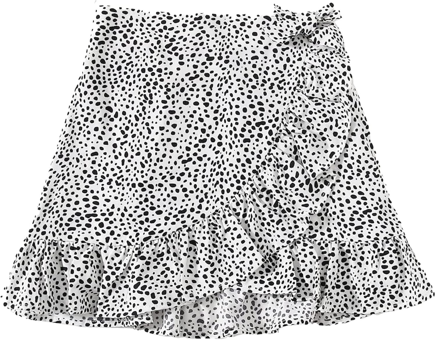 SOLY HUX Girl's Boho Print High Waist Ruffle Hem Wrap Side Mini Skirt             
              ... | Amazon (US)