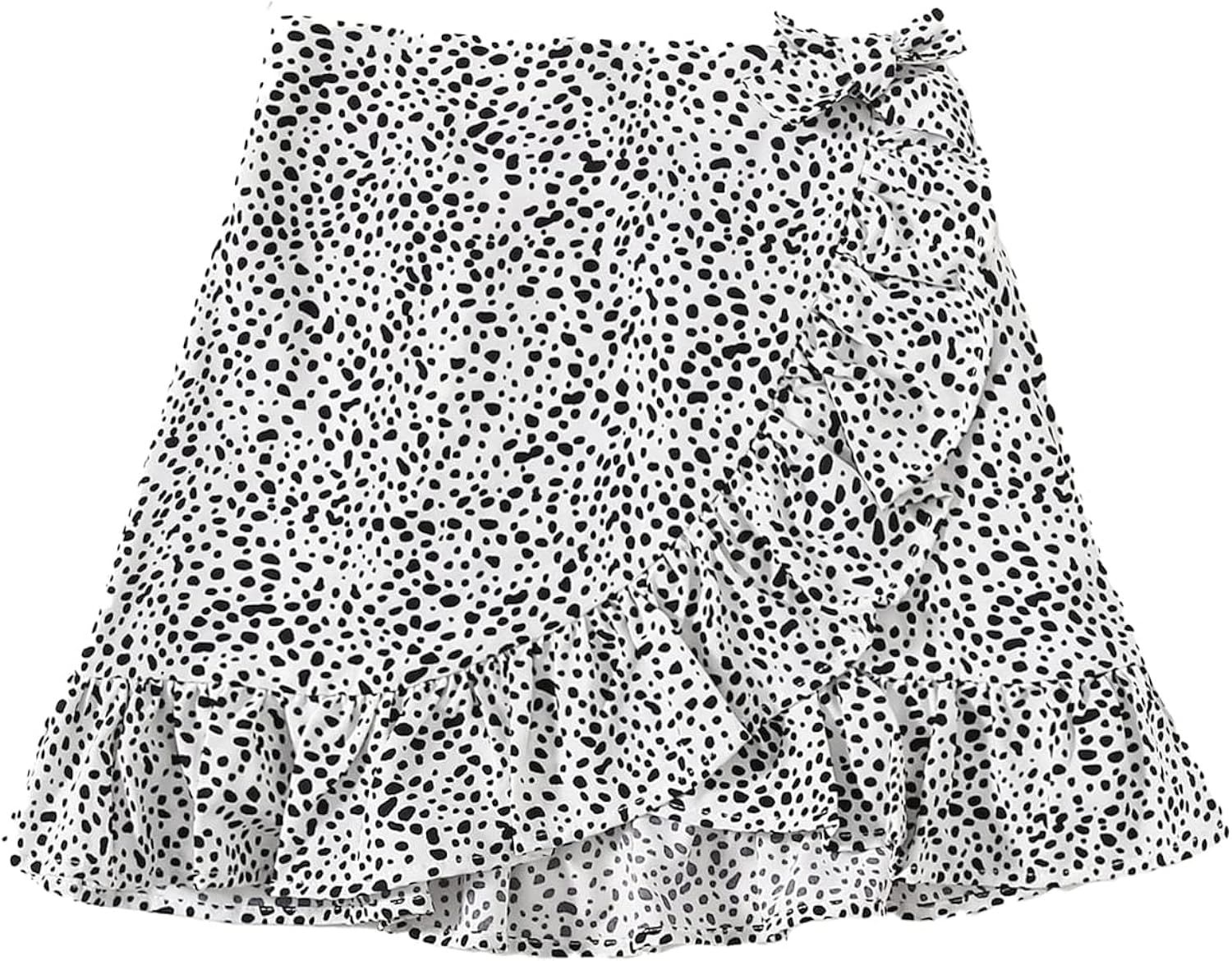 SOLY HUX Girl's Boho Print High Waist Ruffle Hem Wrap Side Mini Skirt             
              ... | Amazon (US)
