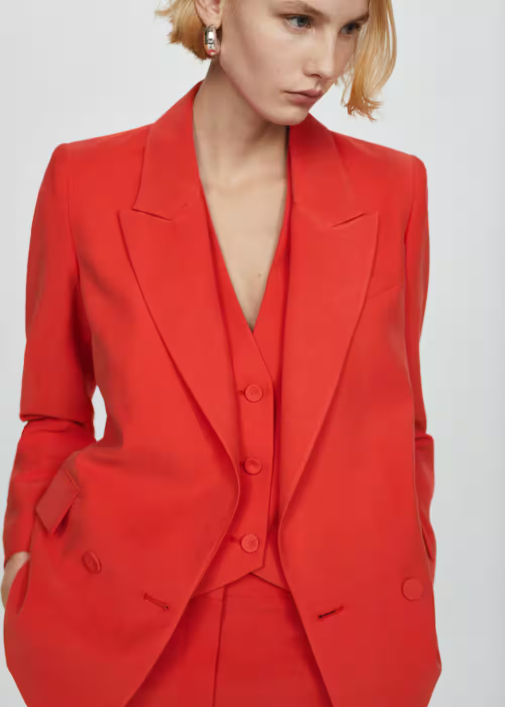 Double-breasted suit blazer -  Women | Mango United Kingdom | MANGO (UK)