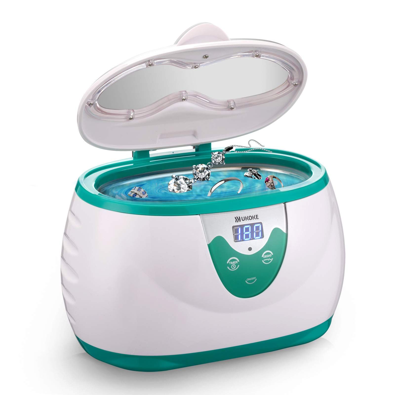 Ultrasonic Cleaner, UKOKE UUC06G Professional Ultrasonic Jewelry Cleaner with Timer, Portable Househ | Amazon (US)