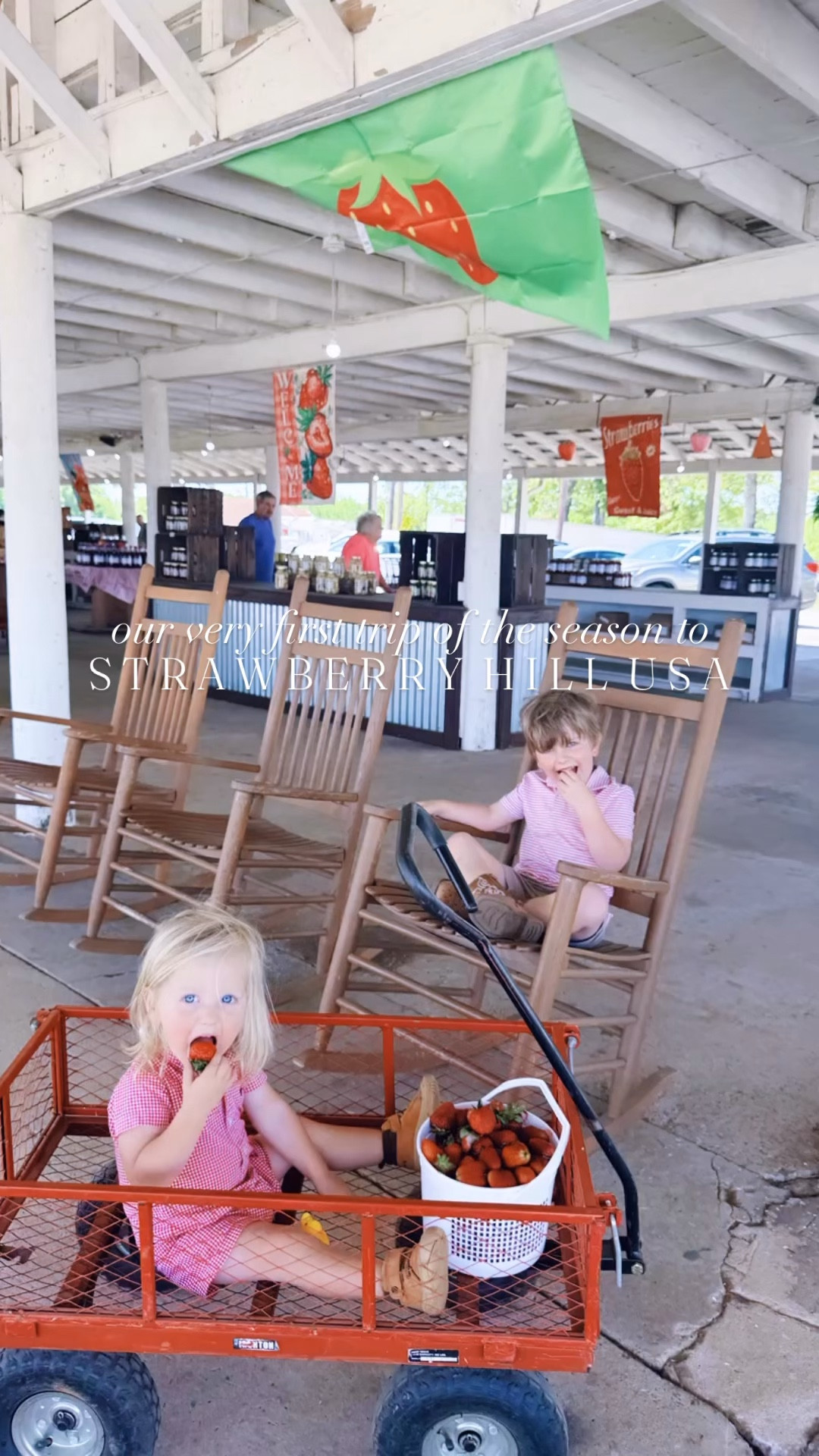 This beautiful hot 😎 sunny ☀️ day called for our very first trip 🛻 out to @strawberryhillusa for the B E S T  S T R A W B E R R I E S of all!!! 🍓🧺 Nothing says happy spring quite like buckets upon buckets 🪣 of fresh strawberries!!! ❤️ #strawberrytime #iloveyouberrymuch #itsstrawberryseasonyall 

There is truly nothing  s w e e t e r 😉 than that first bucket 🪣 of fresh picked juicy strawberries 🍓 of the season on a hot sunny ☀️ day 😋 - with sticky hands 🙌🏽 and happy babies 👶🏼 in the wagon!!! ❤️ #strawberrylovinbabies #strawberryseason

#LTKdayinmylife #LTKKids