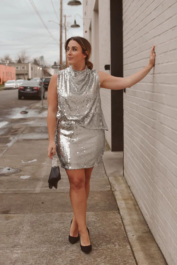 Party Favor Silver Sequin Mini Dress | Confête