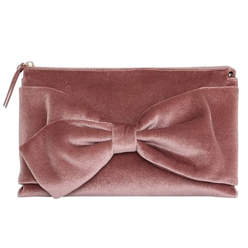 Rebecca Minkoff Bow Clutch Purse, Women's Faux Leather Small Evening Bag, Dusty Rose | Amazon (US)