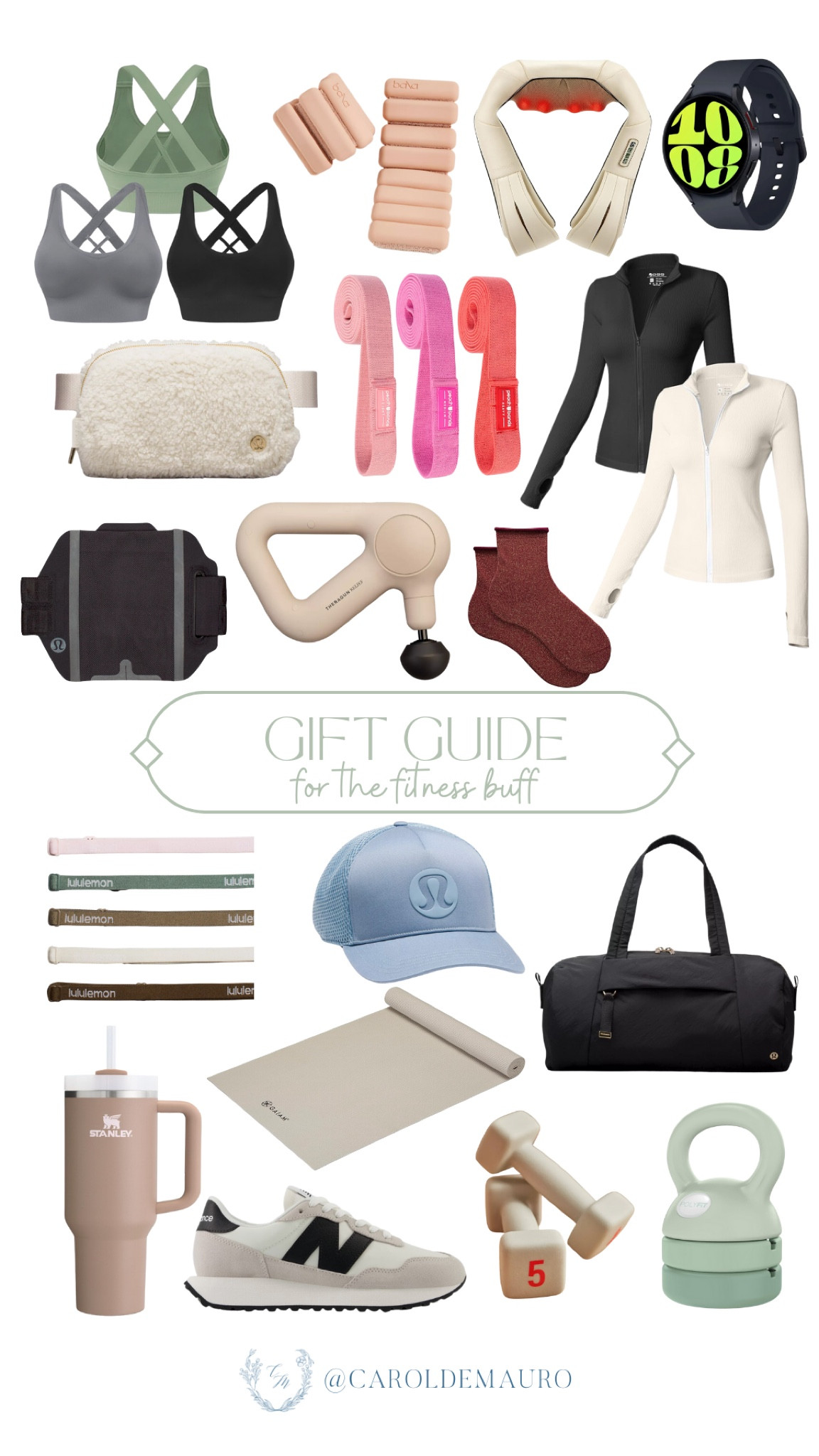 Shop this curated gift guide and find the most fitting present for the fitness enthusiast in your life from gym clothes, workout equipment, fitness watch, massage gun and more!  
#sportswear #homeworkout #selfcare #gymessentials 

#LTKFitness #LTKFindsUnder50 #LTKGiftGuide