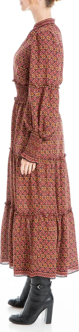 Smocked Mock Neck Maxi Dress | Nordstrom Rack