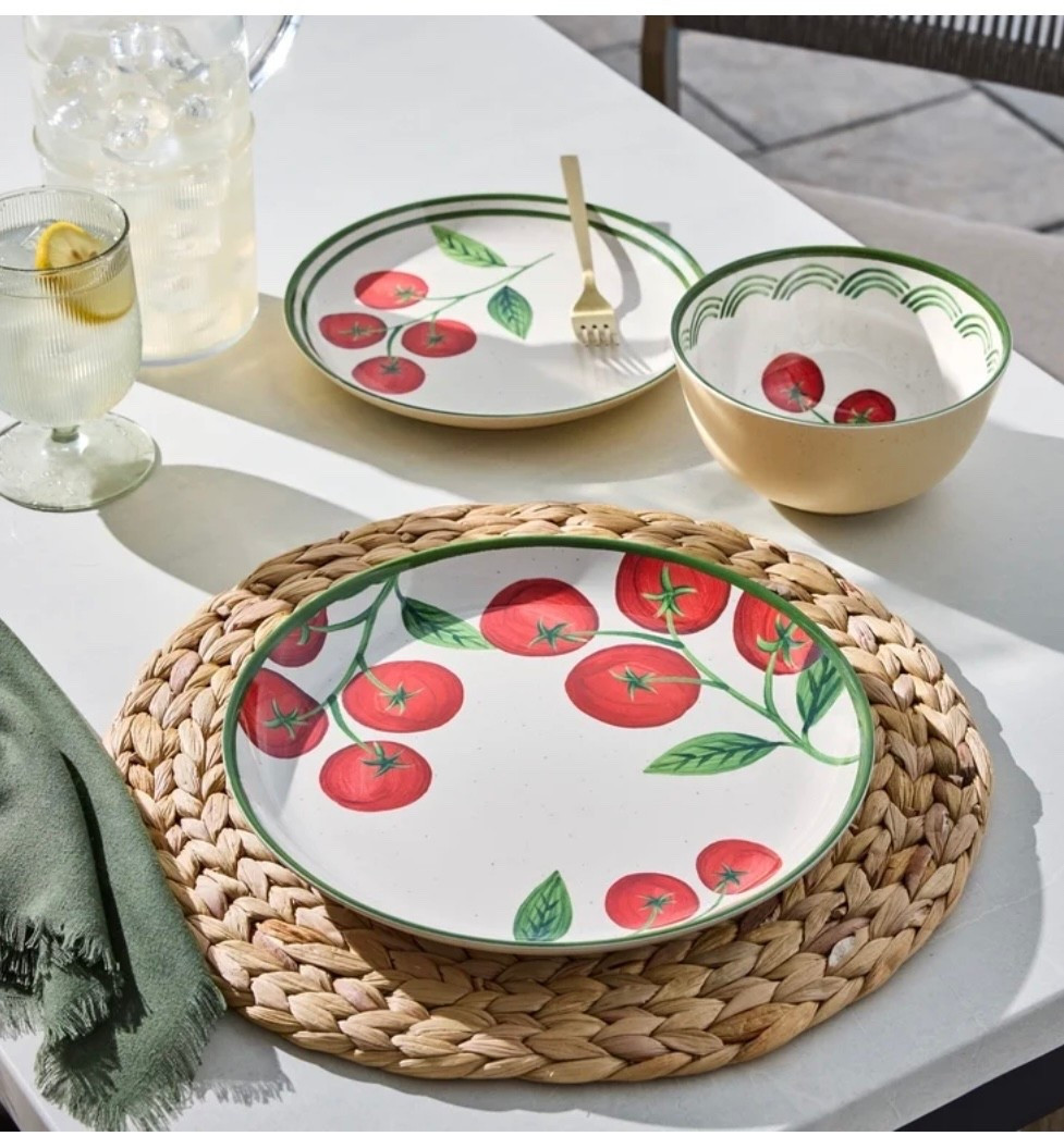 Check out this doable tomato melamine dinnerware set!  Perfect for patio dining 

#LTKdayinmylife #LTKSeasonal #LTKHome