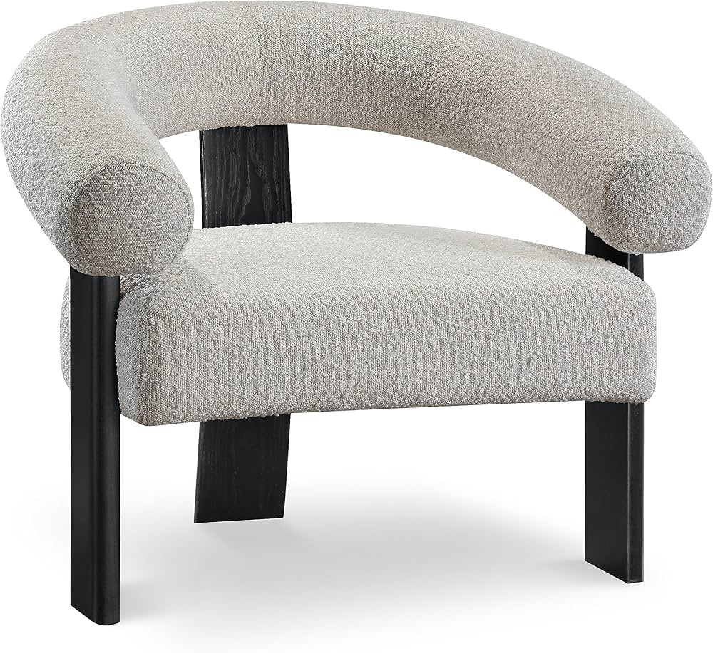 Meridian Furniture Winston Collection Mid-Century Modern Upholstered Accent Chair with Rich Boucl... | Amazon (US)