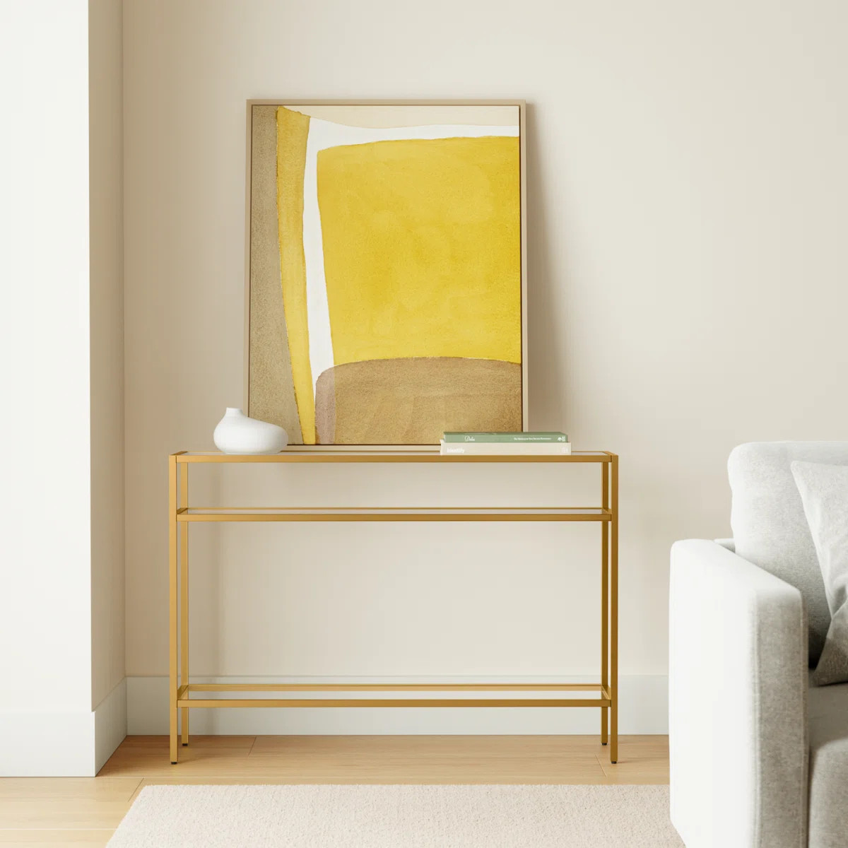 Marissa 42'' Glass Top Console Table | Wayfair North America