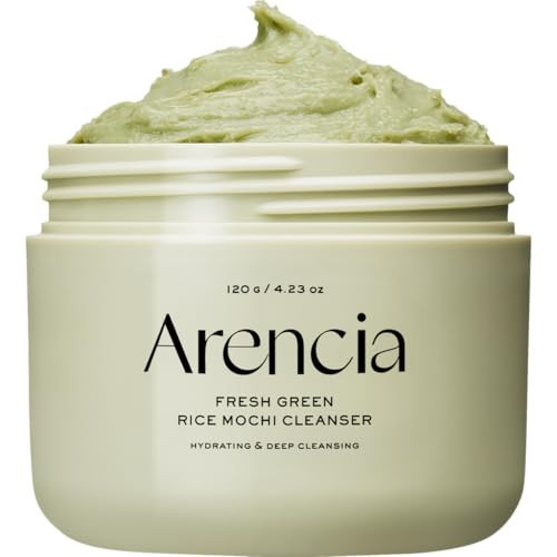 Arencia Korean Rice Mochi Face Cleanser - Face Mask, Foaming Cleanser, Gentle Scrub All in One - Deep Cleansing, Moisturizing, Pore Minimizing, Removing Blackhead- with Rice Water & Green Tea, Mugwort | Amazon (US)