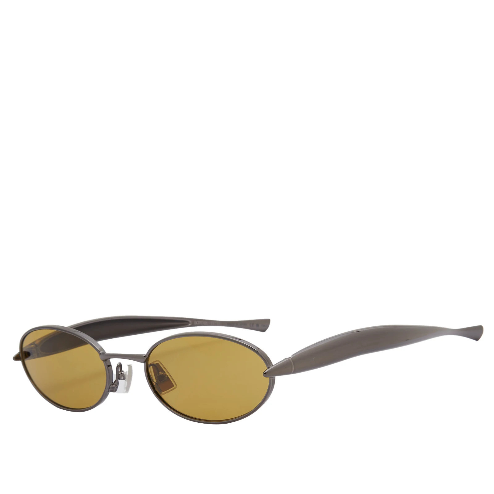 Bottega Veneta Sardine Sunglasses Ruthenium/Yellow | END. Clothing