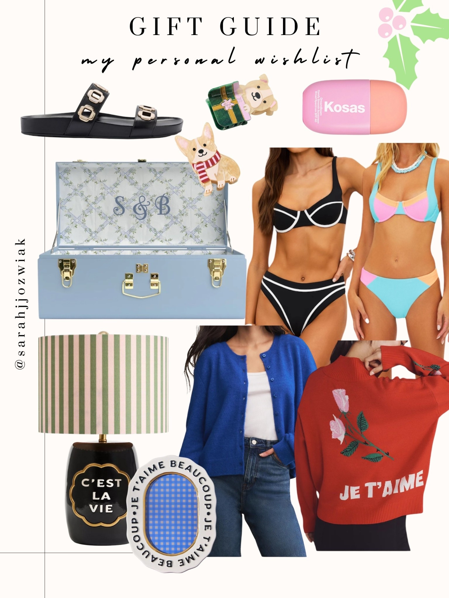 My Christmas wishlist! It’s a little bit of everything; some wedding keepsakes, some honeymoon prep, some house decor.  Seriously check out beach riot’s sale for the best bikinis, the Larroude slides are 50% off, and all the stuff from anthro is 30% off through the weekend!! 

#LTKCyberWeek #LTKWedding #LTKGiftGuide