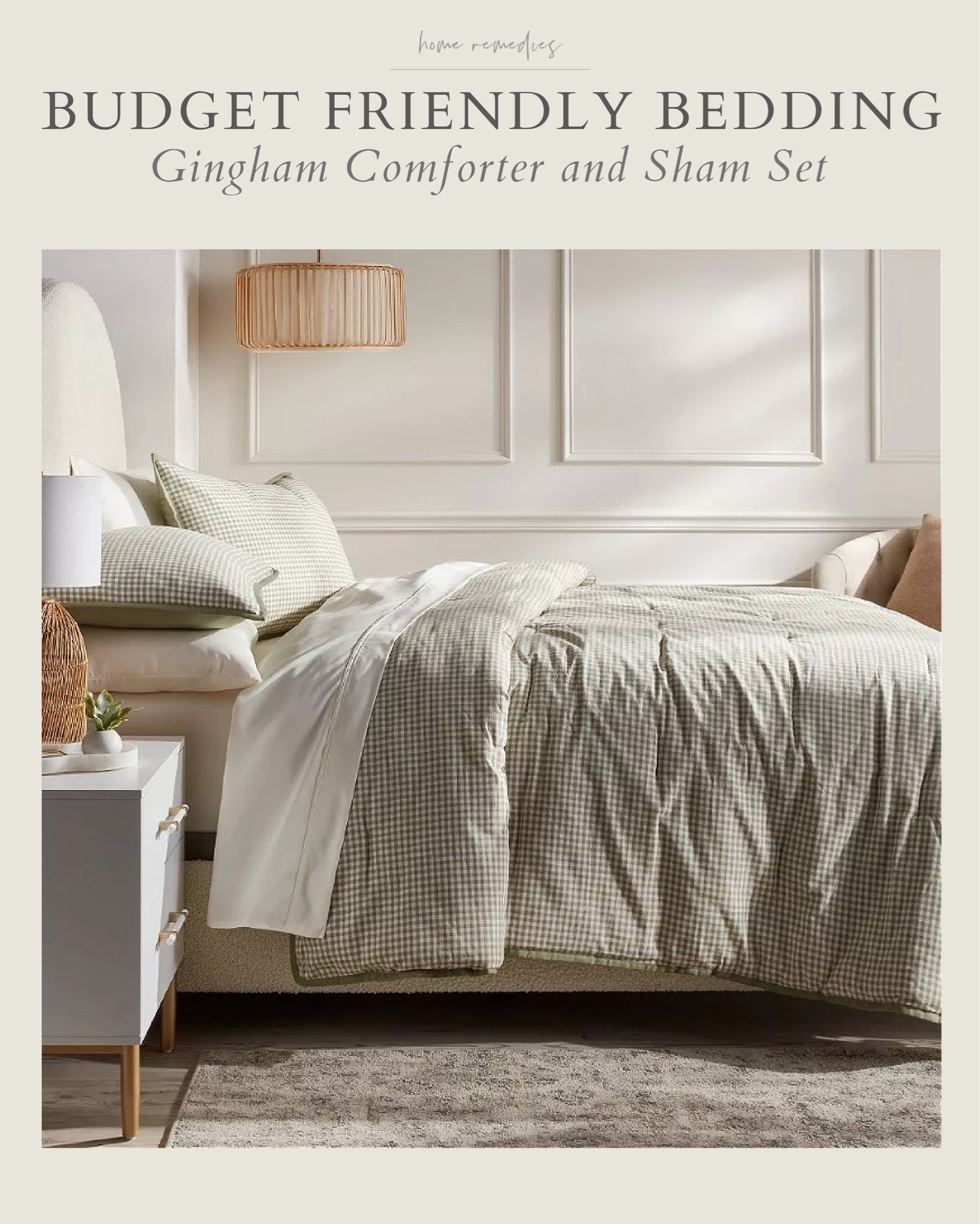 Perfect for a guest room or primary bedroom - this budget friendly, gingham comforter set couldn't be prettier! cottage, modern organic, modern farmhouse, vintage modern

#LTKFindsUnder100 #LTKStyleTip #LTKHome