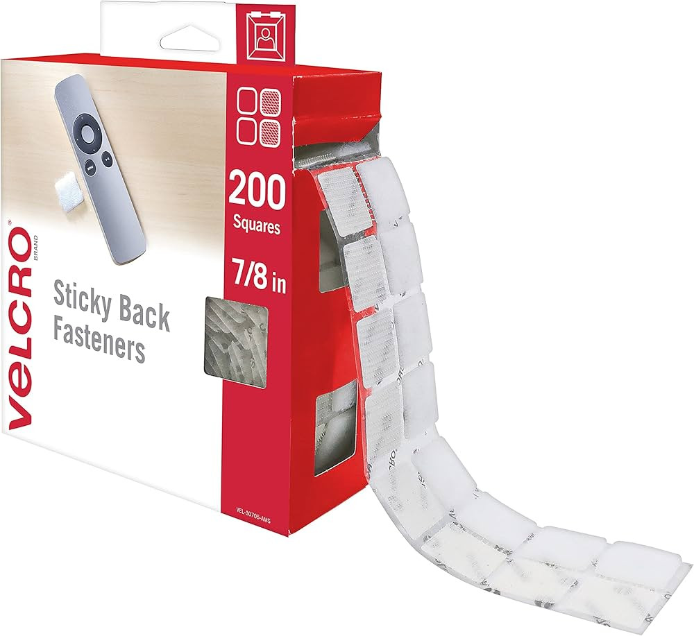 VELCRO Brand Mounting Squares | 200pk, 7/8" White | Adhesive Sticky Back Hook and Loop for Teache... | Amazon (US)