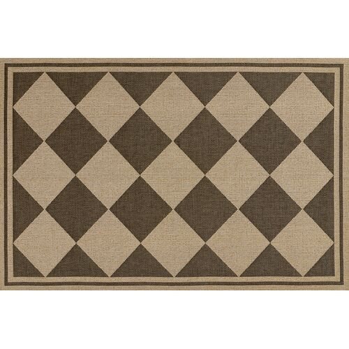 Saybrook Harlequin Rug - Black - Black | Floor Covering, Carpet, Mat, Area Rug | One Kings Lane
