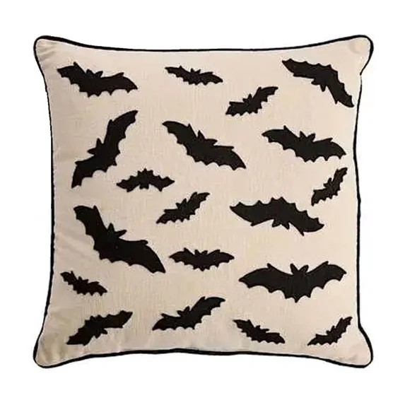 Halloween Decorative Throw Pillow Covers, Scary Bats Ghost Porch Outdoor Home Decor, Funny Black ... | Walmart (US)