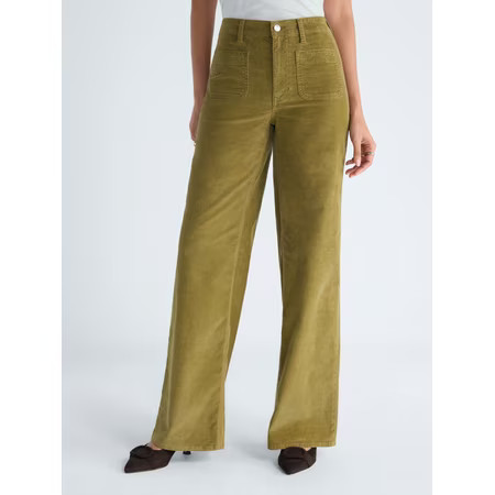 Free Assembly Women's and Women's Plus Patch Pocket Corduroy Pants, Sizes 0-28 | Walmart (US)