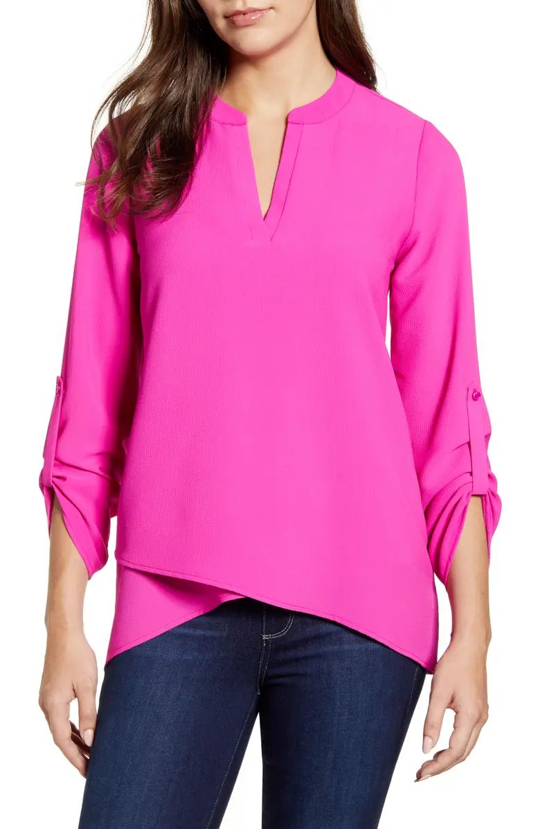 x International Women's Day Erin Cross Front Tunic Blouse | Nordstrom