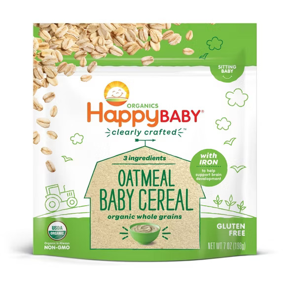 HappyBaby Clearly Crafted Oatmeal Baby Cereal - 7oz | Target