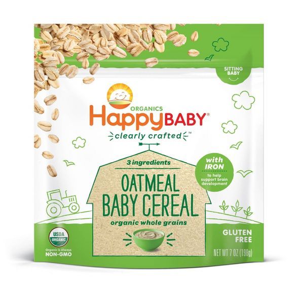 HappyBaby Clearly Crafted Oatmeal Baby Cereal - 7oz | Target