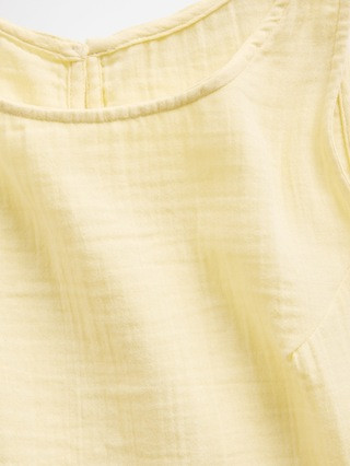 Cotton Gauze Denim Crop Shell Tank Top | Gap (US)