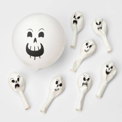 8ct Skeleton Face Halloween Balloons - Hyde &#38; EEK! Boutique&#8482; | Target