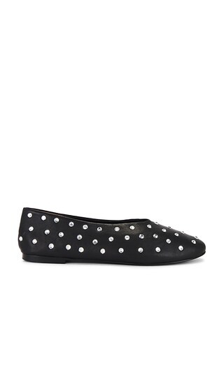 Adina Flat Nappa Diamante in Black | Revolve Clothing (Global)