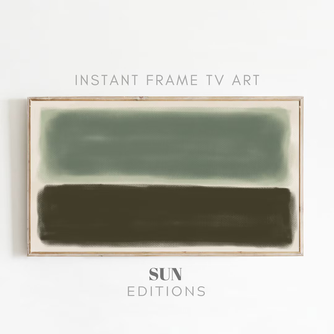 Samsung Frame TV Art Modern Neutral Abstract, Green Forest Abstract, Minimalist Neutral Gallery W... | Etsy (US)