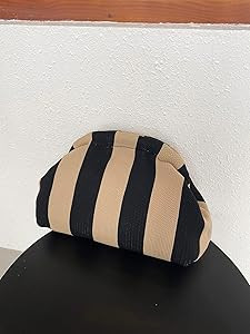 Verdusa Women's Colorblock Clutch Handbags Casual Crochet Bag Small Purse | Amazon (US)