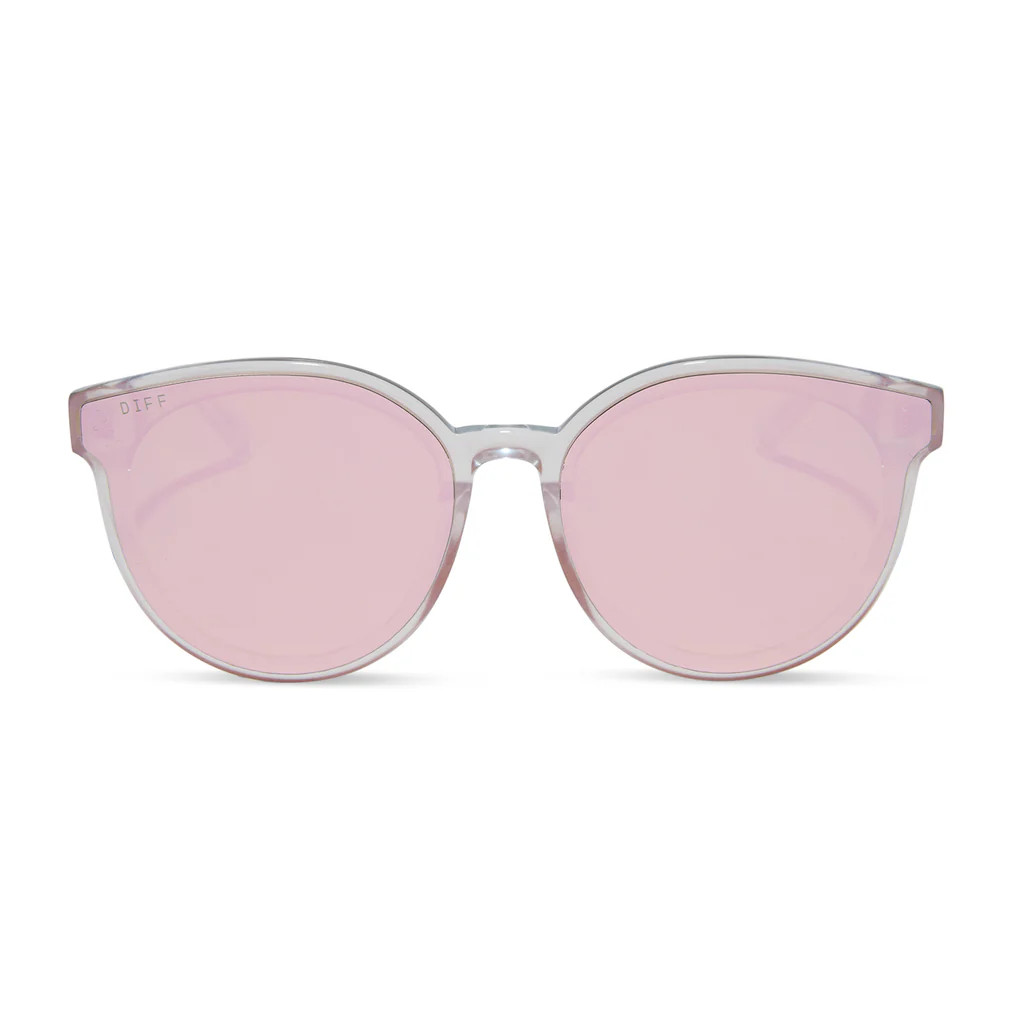 GEMMA - OPALESCENT PINK + CHERRY BLOSSOM MIRROR SUNGLASSES | DIFF Eyewear