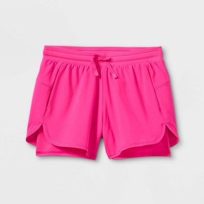 Girls' Double Layered Run Shorts - All in Motion™ | Target