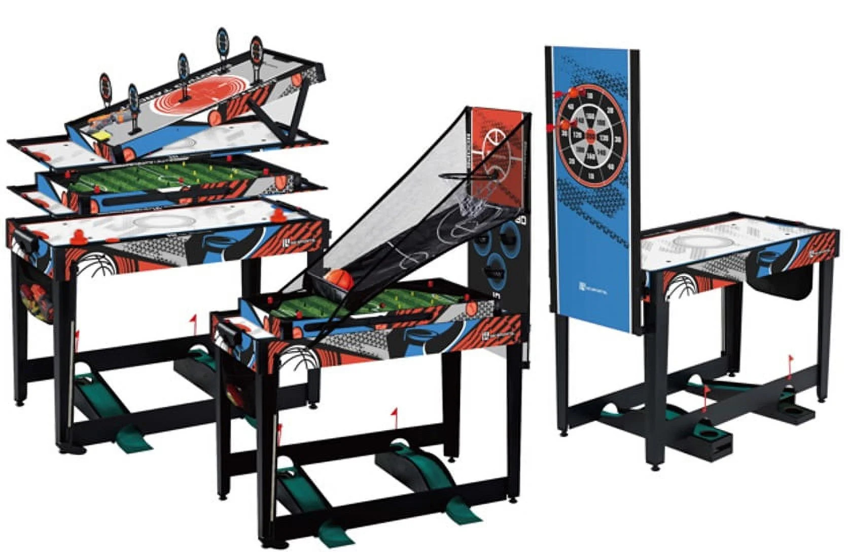 48" 7-in-1 Multi Game, Basketball, Air Hockey, Suction Cup Darts and more, by MD Sports | Walmart (US)