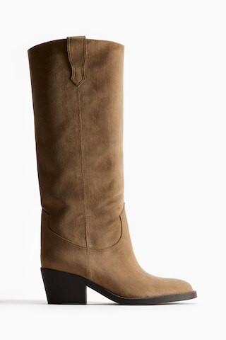 H & M - Kniehohe Cowboystiefel - Beige - Damen | H&M (DE, AT, CH, NL, FI)