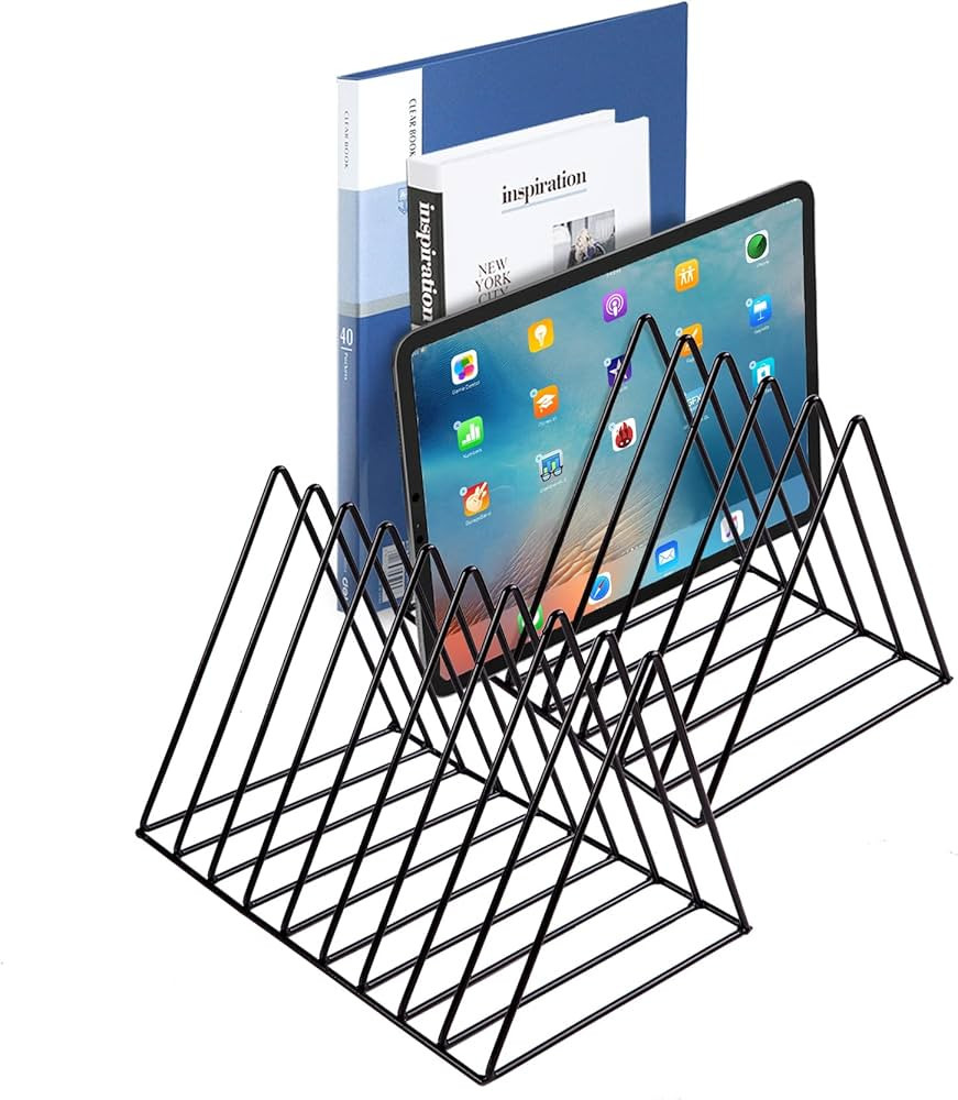 Paper Organizer for Desk - 2 Pack Office Organization Vertical File Folder Organizer for Desk Top... | Amazon (US)