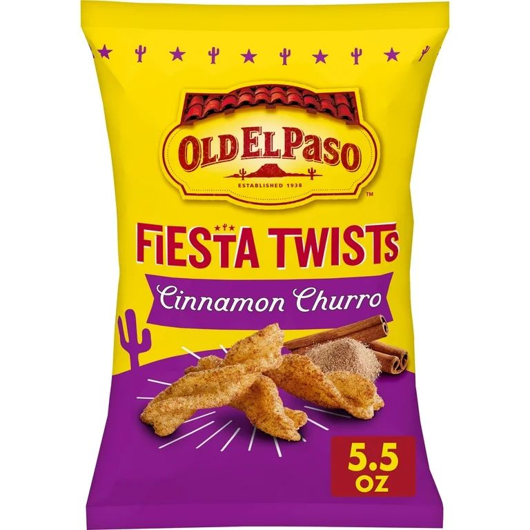 Old El Paso Fiesta Twists, Cinnamon Churro, Crispy Corn Snacks, 5.5 oz | Walmart (US)