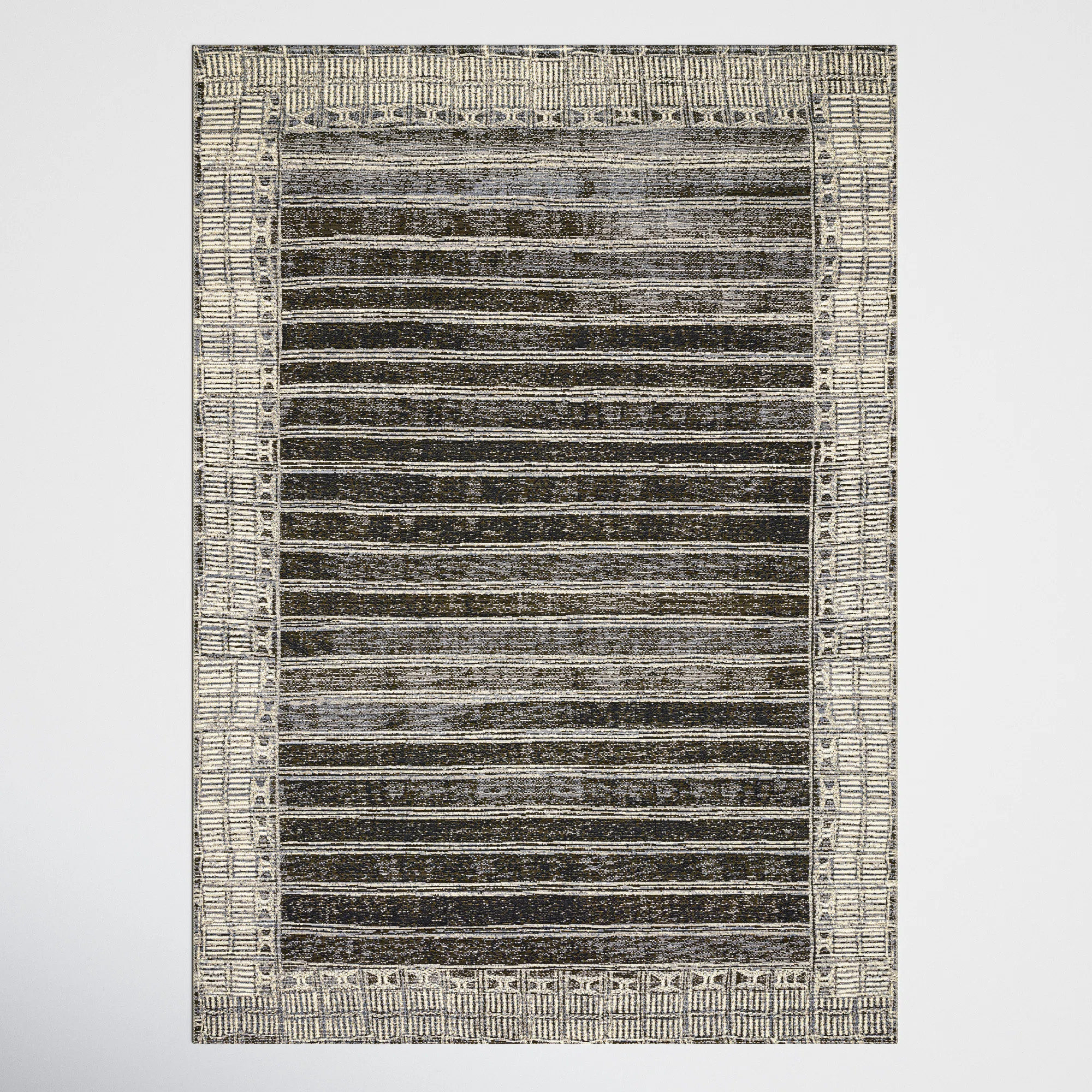 Boden Striped Charcoal/Ivory Indoor / Outdoor Area Rug | Wayfair North America