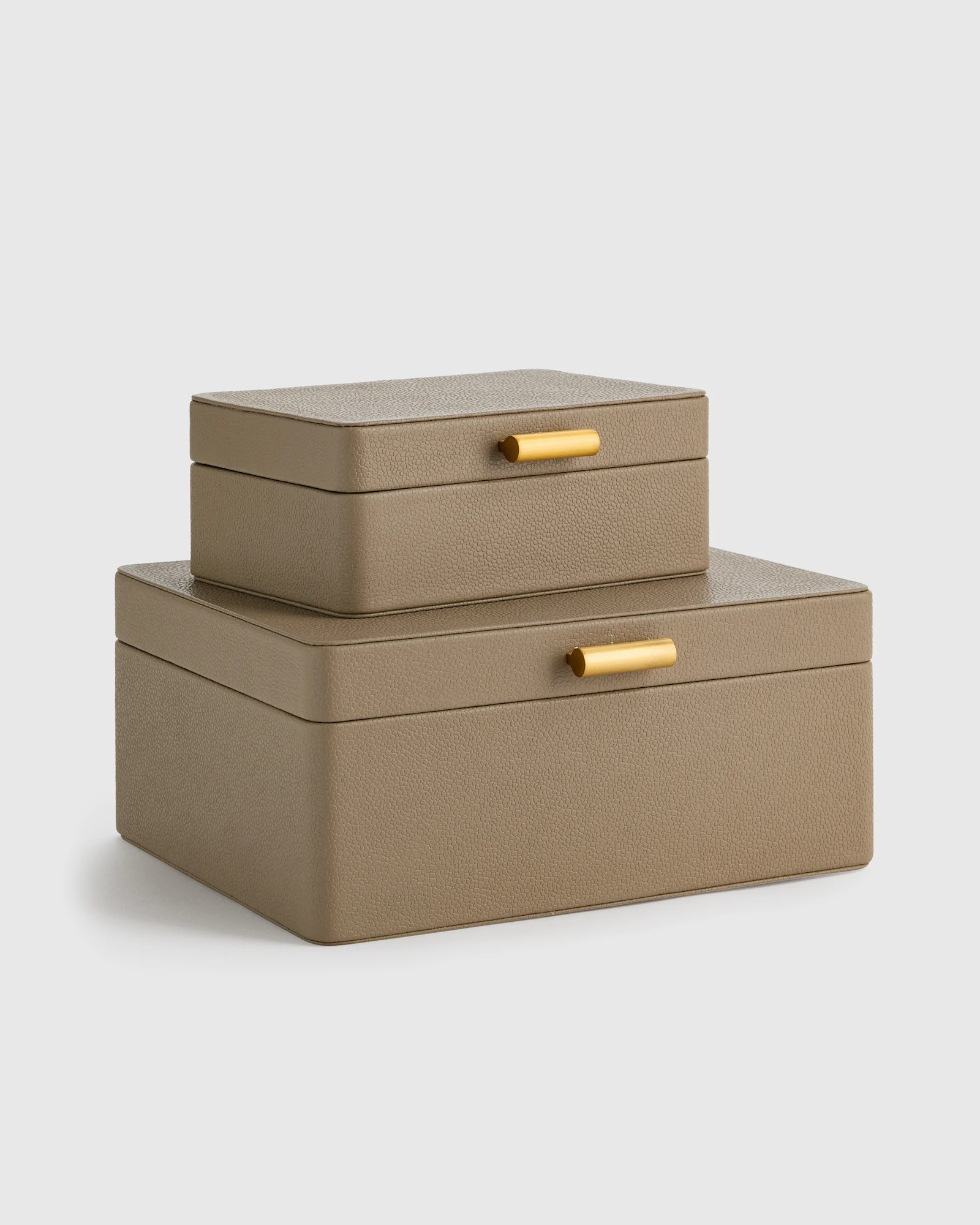 Shagreen Leather Decorative Boxes (Set of 2) | Quince