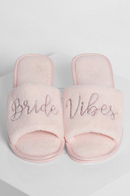 Bridal Embroidery Slippers | Boohoo.com (US & CA)
