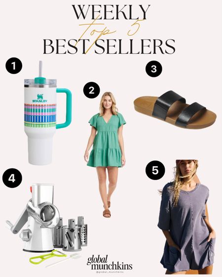 Last weeks best sellers! New Stanley and my favorite dress from Target! Love reef sandals..comfortable and cute! Our favorite cheese grater is on sale! Ella’s new romper perfect for summer !

#LTKfamily #LTKover40 #LTKstyletip